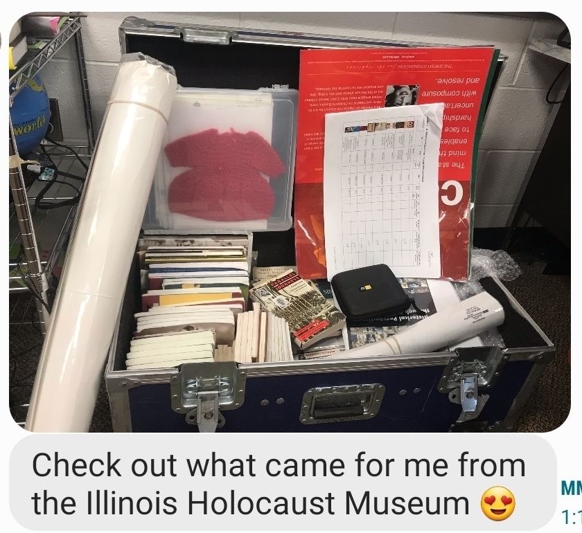 Items sent from Holocaust Museum in Farmington Hills.
